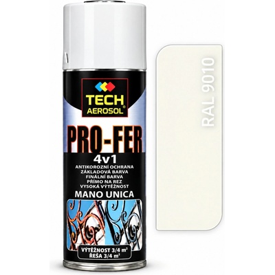 Pro-Tech Pro-Fer 4v1 Sprej na hrdzu 400 ml biela
