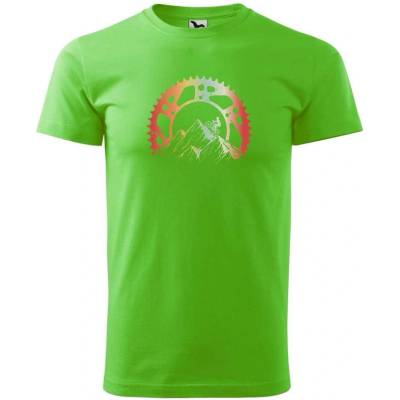 Dobrý Triko pánské tričko Horská jízda Apple green
