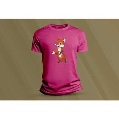 Sandratex dětské bavlněné tričko Red Fox. fuchsia