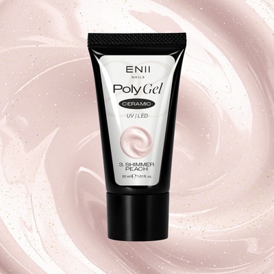 ENII NAILS Polygel Ceramic 3 Shimmer Peach polygel v tubě 30 ml