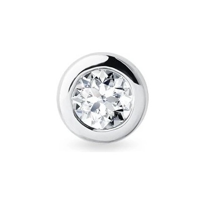 Klenota jedna diamantová bezel z bílého zlata E0662202S