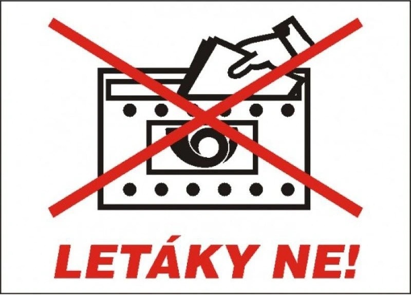 Samolepka Letáky ne