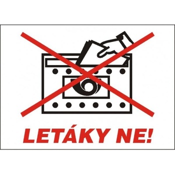 Samolepka Letáky ne