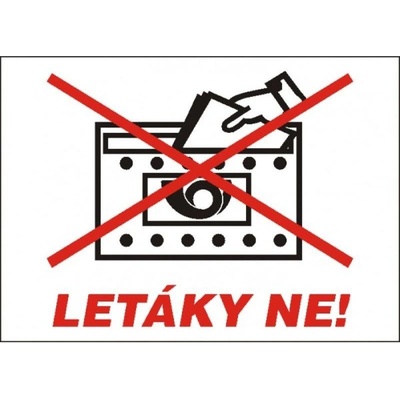Samolepka Letáky ne – Sleviste.cz