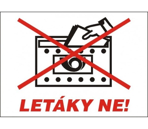 Samolepka Letáky ne
