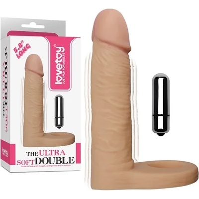Вибрираща пенис приставка за двойно проникване, 14, 7см. - Double Vibrating 1 (LVTOY00104)