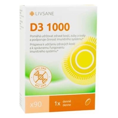 Livsane Vitamín D3 1000 IU 90 kapsúl