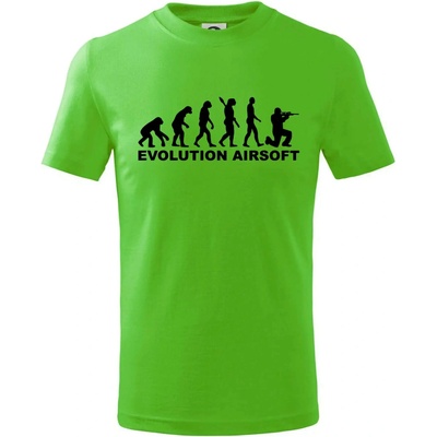 Evolúcia airsoft tričko detské Apple Green