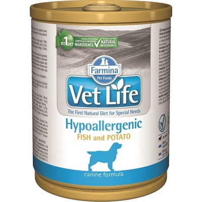 Vet Life Natural Dog Hypoallergenic Fish & Potato 6 x 300 g