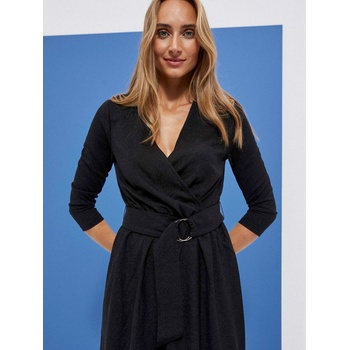 Moodo Черна дамска рокля с колан Moodo Moodo | Cheren | ЖЕНИ | XS