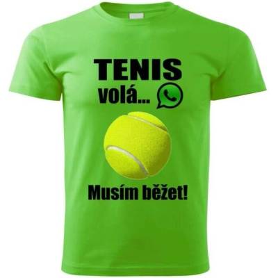 dětské tričko Tenis volá musím běžet zelené