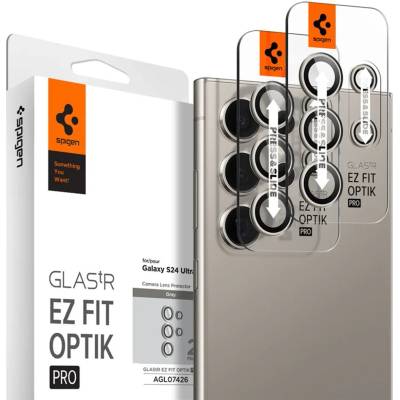 Spigen Glass TR EZ Fit Optik Pro 2 бр сив - Samsung Galaxy S24 Ultra (AGL07426)