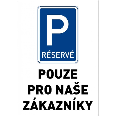 Samolepka výstražná " PARKOVIŠTĚ" A4