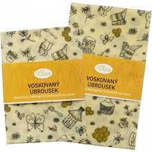 Pleva Voskovaný ubrousek Včelí svět Hanky Plevové Set 2 ks: 30x30cm + 38x38cm