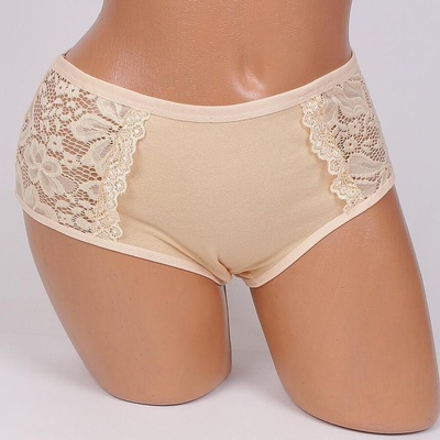 Бежова памучна бикина