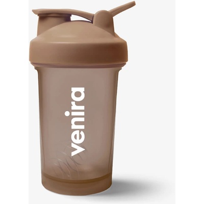 VENIRA shaker PRO s poutkem, tmavě hnědý - 400 ml