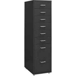 vidaXL Мобилен офис шкаф, антрацит, 28x41x109 см, метал (335923)