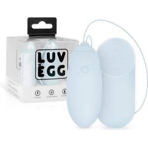 LUV EGG - носимо акумулаторно радиоуправляемо вибриращо яйце (синьо) - lovesexshop