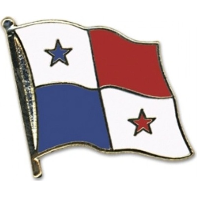 Odznak (pins) 20mm vlajka Panama - farebný