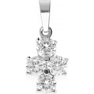 MPM Dámský ocelový nerezový přívěsek Celine se zirkony stříbrné SPD.6689