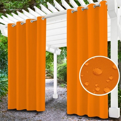 Mondo Italia Zahradní závěs do altánku na kroužcích MIG08 oranžový Oranžová 155x200 cm