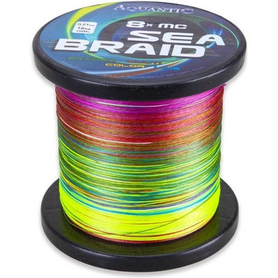 Aquantic šňůra osmipramenná MC Sea-Braid 0,18 mm 1500 m multicolor