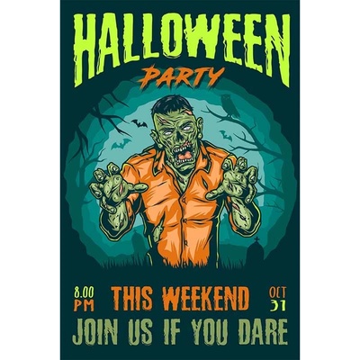 Ceduľa Halloween Party 1