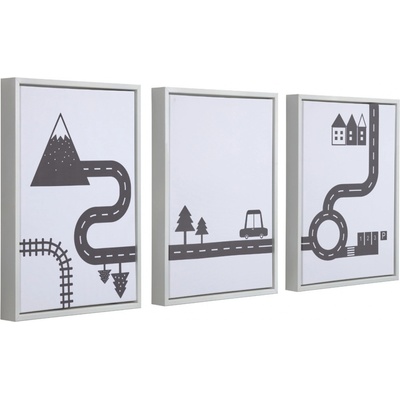 Set tří obrázků Kave Home Nisi 30 x 42 cm