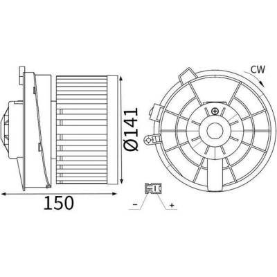 Vnitřní ventilátor MAHLE AB 481 000S (AB481000S)