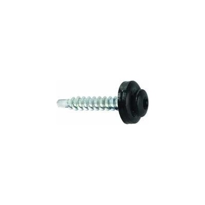 Samořezný střešní farmářský šroub KLIMAS 4,8 x 35 TX RAL 9005 Černý s podložkou EPDM (250 ks/bal)