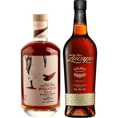 Piquero Rojo 40% 0,7 l a Zacapa Solera Gran Reserva 40% 0,7 l (set)
