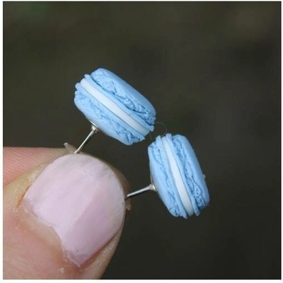 CircusMind sladké náušnice pecky Fimo mini makronky S4593
