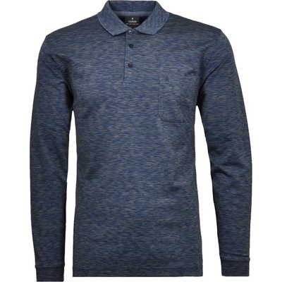 Ragman pánska modrá soft-knit polokošeľa