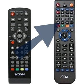 Diaľkový ovládač Alien Evolveo Omega T2