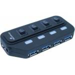 MediaRange USB Хъб MediaRange 4 портов USB Type-A 3.0
