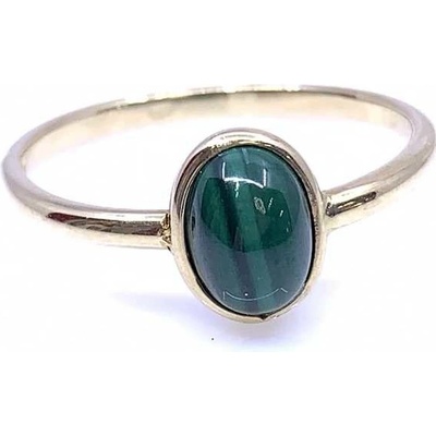 Diante Zlatý prsten s malachitem 59637918