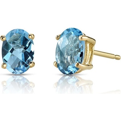 Eppi Zlaté náušnice s oválnymi topásmi Jalia E34091