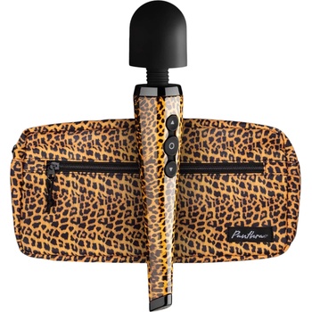 Panthra Shaka Wand - акумулаторен масажиращ вибратор (леопардово-черен)