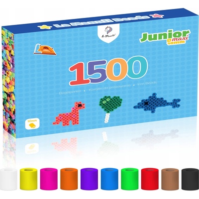 Zažehlovací korálky 1500 kusů Barevné Junior Maxi 10mm Velké