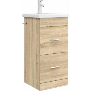 vidaXL Баня с мивка Дъб сонома 42 x 40 x 84, 5 см Инженерна дървесина (890698)
