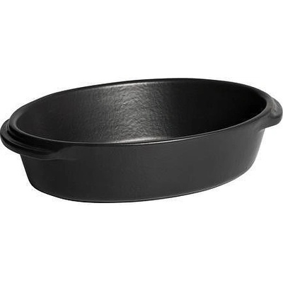 Emile Henry Овална керамична форма за печене emile henry solo - 21 х 13.5 см - цвят базалт (eh 9020-06)