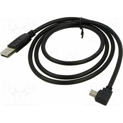 Delock 82681 USB 2.0 USB A plug USB B mini plug 90° left/right 1m