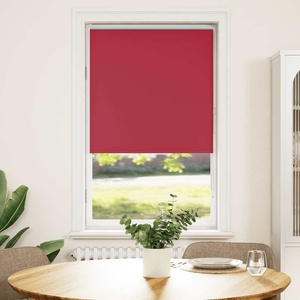 vidaXL Ролетна щора, затъмняваща, червена, 80x130 см, ширина на плата 75, 7 см, полиестер (4011748)