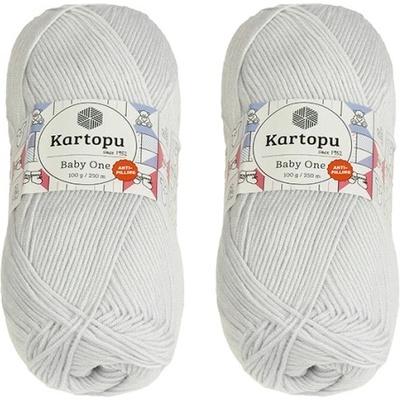 Bellatex SET 2ks Příze BABY ONE 100g / 250 m Světle šedá