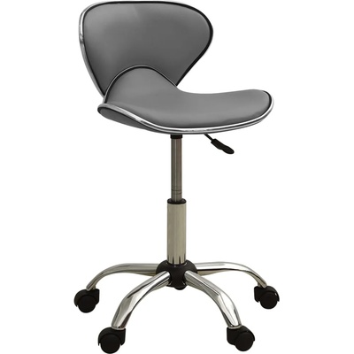 vidaXL 323678 Salon Spa Stool Grey Faux Leather (323678)