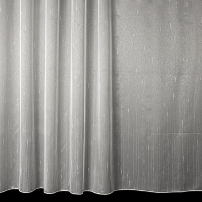 Českomoravská textilní žakárová záclona V344 s nopky pršíčko, s olůvkem, bílá, výška 180cm (v metráži) – Zboží Mobilmania