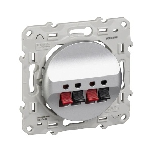 Schneider Electric SE Двойна розетка аудио цвят Алуминий Odace /до изчерпване/ - S530488 (S530488)