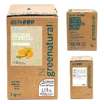 Greennatural Tekuté mydlo na telo a ruky mäta a pomaranč BIO 5 kg