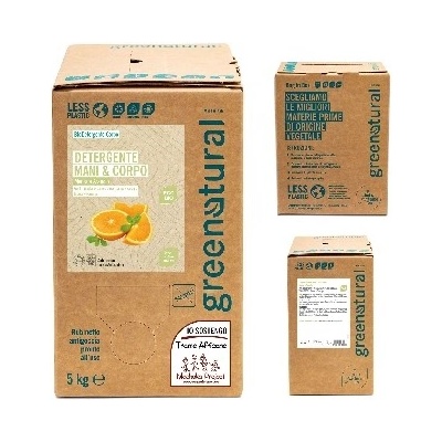 Greennatural Tekuté mydlo na telo a ruky mäta a pomaranč BIO 5 kg