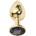 Sensual Метално дилдо Butt Plug "GOLD CRYSTAL BLACK" 7 см. Размер - S